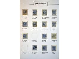 puntstempels, collectie tussen 1-247 op 5 cent nr. 19, totaal ca. 180 ex. in redelijke tot goede kwaliteit