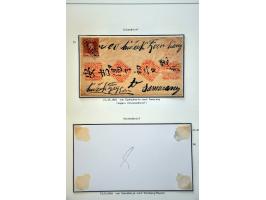 gespecialiseerde collectie 1864-1868 w.b. nr. 1 (24x w.b. 3 ex. ongebruikt zonder gom, 2 paartjes, 2 briefvoorzijdes en 1 pos