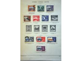 collectie 1880-1938 met beter materiaal w.b. SG nrs. 37 en 91a op albumbladen