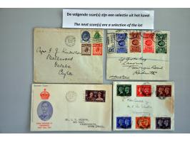 mooie collectie fdc's 1901-1966 met veel betere ex. w.b. PUC 1929, Silver Jubilee 1935, Edward VIII 1937, George VI 9d, 10d, 