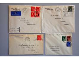 mooie collectie fdc's 1901-1966 met veel betere ex. w.b. PUC 1929, Silver Jubilee 1935, Edward VIII 1937, George VI 9d, 10d, 