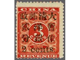 Red Revenue 2 cents type I, very fine, cat.v. 1000