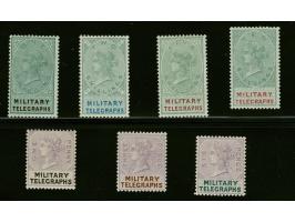 Military Telegraphs Victoria 1d, 3d, 6d, 1s, 2s, 5s and 10s all very fresh ex., Barefoot cat.v. £ 465