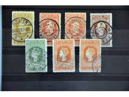 collectie gestempeld w.b. nrs. 101, 101P en enkele mooie stempels in nette kwaliteit op bladen