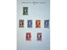 collectie gestempeld w.b. nrs. 101, 101P en enkele mooie stempels in nette kwaliteit op bladen