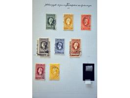 collectie gestempeld w.b. nrs. 101, 101P en enkele mooie stempels in nette kwaliteit op bladen