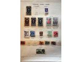 collectie 1858-1941 gestempeld met betere ex. en series en Levant op albumbladen