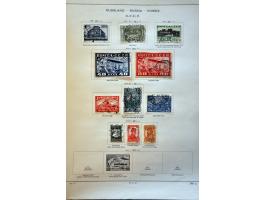 collectie 1858-1941 gestempeld met betere ex. en series en Levant op albumbladen