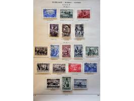 collectie 1858-1941 gestempeld met betere ex. en series en Levant op albumbladen