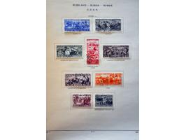 collectie 1858-1941 gestempeld met betere ex. en series en Levant op albumbladen