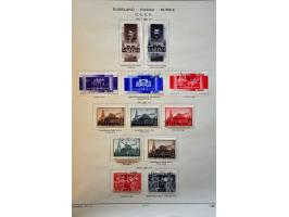 collectie 1858-1941 gestempeld met betere ex. en series en Levant op albumbladen