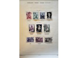 collectie 1858-1941 gestempeld met betere ex. en series en Levant op albumbladen