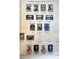 collectie 1858-1941 gestempeld met betere ex. en series en Levant op albumbladen