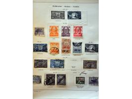 collectie 1858-1941 gestempeld met betere ex. en series en Levant op albumbladen