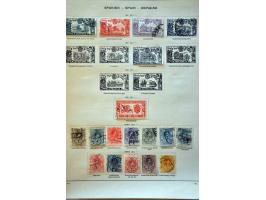 collectie 1850-1940 gestempeld met betere ex. en iets Andorra op albumbladen