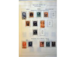 collectie 1851-1994 meest gestempeld w.b. Canal Zone, Hawaii en Philippijnen in 2 Davo albums