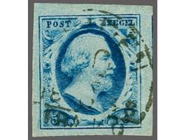 5 cent blauw plaat III pos. 6, pracht ex.