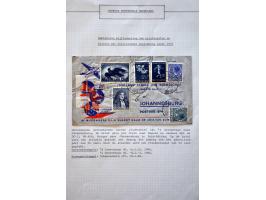 43 luchtpostenveloppen 1928-1939 van/naar Ned.-Indië en met port belast (onderfrankering, alleen luchtpostzegels, ongeldige z