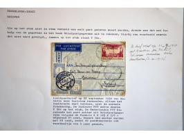 43 luchtpostenveloppen 1928-1939 van/naar Ned.-Indië en met port belast (onderfrankering, alleen luchtpostzegels, ongeldige z