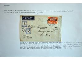 43 luchtpostenveloppen 1928-1939 van/naar Ned.-Indië en met port belast (onderfrankering, alleen luchtpostzegels, ongeldige z