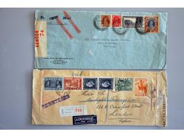 34 luchtpostenveloppen 1939-1940 maatschappij I.A./B.O.A.C. Empire route Poole-Sydney 1939-1940 en vv. met veel trajectpost w