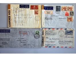 ruim 100 luchtpostenveloppen 1939-1945 routes van/naar Zuid- en Midden-Amerika, w.b rechtstreeks, via Chiasso, deels per truc