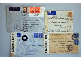 ruim 100 luchtpostenveloppen 1939-1945 routes van/naar Zuid- en Midden-Amerika, w.b rechtstreeks, via Chiasso, deels per truc