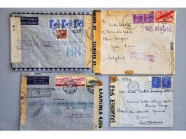 ruim 100 luchtpostenveloppen 1939-1945 routes van/naar Zuid- en Midden-Amerika, w.b rechtstreeks, via Chiasso, deels per truc