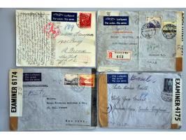 ruim 100 luchtpostenveloppen 1939-1945 routes van/naar Zuid- en Midden-Amerika, w.b rechtstreeks, via Chiasso, deels per truc