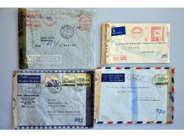 ruim 100 luchtpostenveloppen 1939-1945 routes van/naar Zuid- en Midden-Amerika, w.b rechtstreeks, via Chiasso, deels per truc