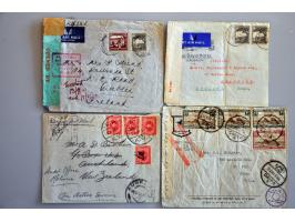 53 luchtpostenveloppen Horseshoe route South Africa-Australia juni 1940-1942 w.b. Palestina-Engeland (juni 1940), Palestina-I