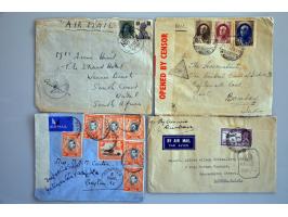 53 luchtpostenveloppen Horseshoe route South Africa-Australia juni 1940-1942 w.b. Palestina-Engeland (juni 1940), Palestina-I