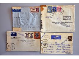 53 luchtpostenveloppen Horseshoe route South Africa-Australia juni 1940-1942 w.b. Palestina-Engeland (juni 1940), Palestina-I