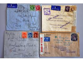 53 luchtpostenveloppen Horseshoe route South Africa-Australia juni 1940-1942 w.b. Palestina-Engeland (juni 1940), Palestina-I