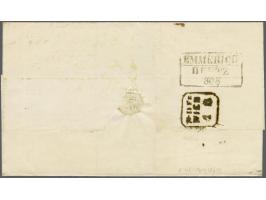 10 cent rood (4x w.b. paartje) op briefomslag van Amsterdam 6-12-1864 over Emmerich naar Wenen, pracht ex. (omslag 2 vouwtjes