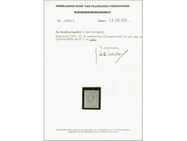 50 cent geelbruin tanding 12½ grote gaten, pracht ex. met certificaat Ned. Bond 1978, cat.w. 1000