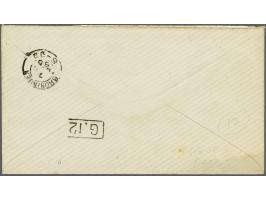 5 cent blauw met rubberstempel Loppersum op envelop 7-12-1885 naar Groningen, fris pracht ex.