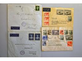 Nederlands Indië 1945-ca.1950, 110 poststukken naar Nederland w.b. 10.10.1945 naar Meppel met 15 cent port belast, ongefranke