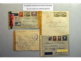 Nederlands Indië 1945-1950, 69  poststukken naar buitenland w.b. veldpost, marine, noodstempels, aangetekend en enkele uit bu