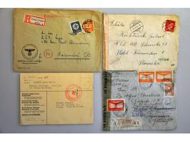 Duitsland 1940-1945, 82 poststukken met kamppost w.b. kinder KLV -Lager, Feldpost, Dienstpost, iets Frankrijk, etc. in album