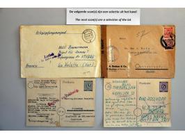 Duitsland 1945-1947, 25 poststukken met censuur, veel Zurück en return stempels in soorten, inlegvelletjes, etc.