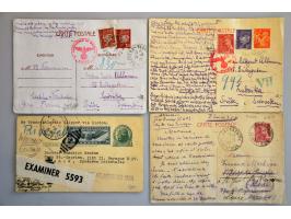 Duitsland 1940-1949, 70 poststukken w.b. concentratiekamppost van/naar Dachau (violet Zurück), Mauthausen, Oranienburg, Sachs