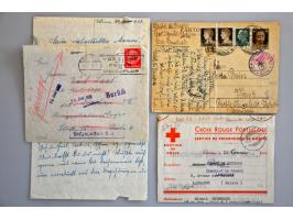 Duitsland 1940-1949, 70 poststukken w.b. concentratiekamppost van/naar Dachau (violet Zurück), Mauthausen, Oranienburg, Sachs