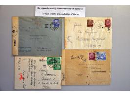 België 1939-1947, 225 poststukken van/naar Duitsland met censuur w.b. expres, stempels Zurück Nicht im Oflag VII B, Feldpost,