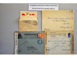 België 1940-1946, 360 binnenlandse poststukken w.b. censuur, stempels retour in maten en soorten o.a. violet Service suspendu