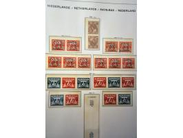 collectie 1852-2001 deels */** met betere ex. en series w.b. Jubileum 1923, Van Konijnenburg * , En Face * etc. in 3 Schaubek