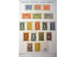 collectie 1852-2001 deels */** met betere ex. en series w.b. Jubileum 1923, Van Konijnenburg * , En Face * etc. in 3 Schaubek