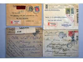 post(waarde)stukken w.b. veel censuur, krijgsgevangenen post, Deutsche dienstpost etc., totaal ruim 240 ex. in 2 albums