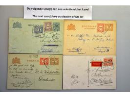 treinblokstempels, collectie van ca. 380 poststukken vanaf emissie cijfer 1899 in 3 ringbanden