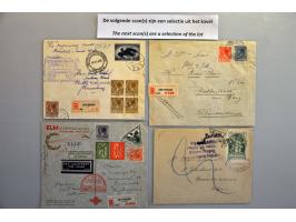 Back of the Book, collectie van ruim 60 poststukken w.b. roltanding, dienst, internering en luchtpost in ringband
